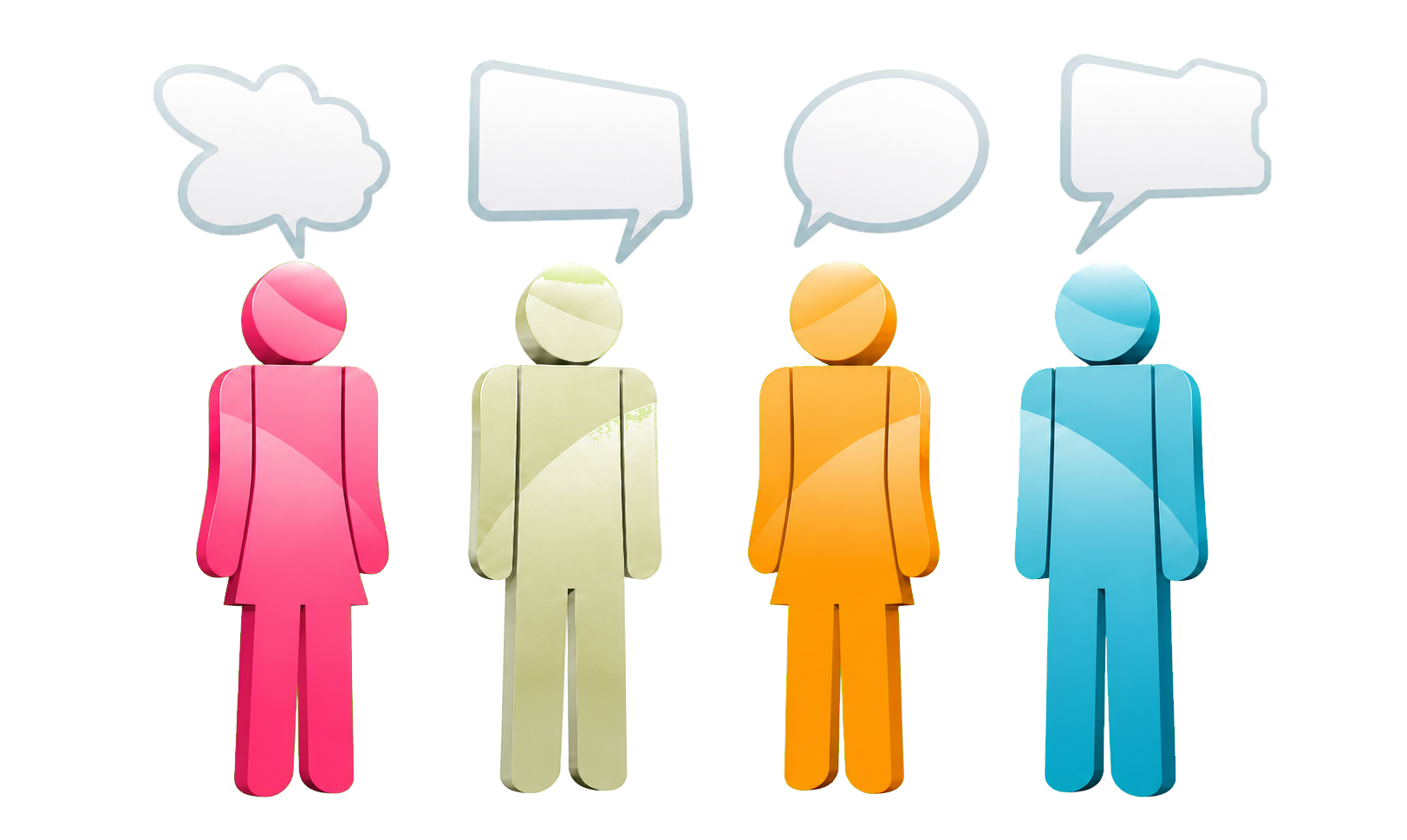 Four different audiences receiving different messages